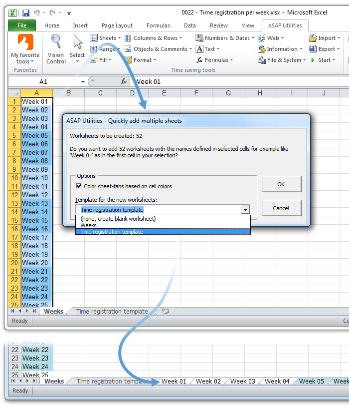 ASAP Utilities For Excel Blog Tip Quickly Insert Multiple Sheets 