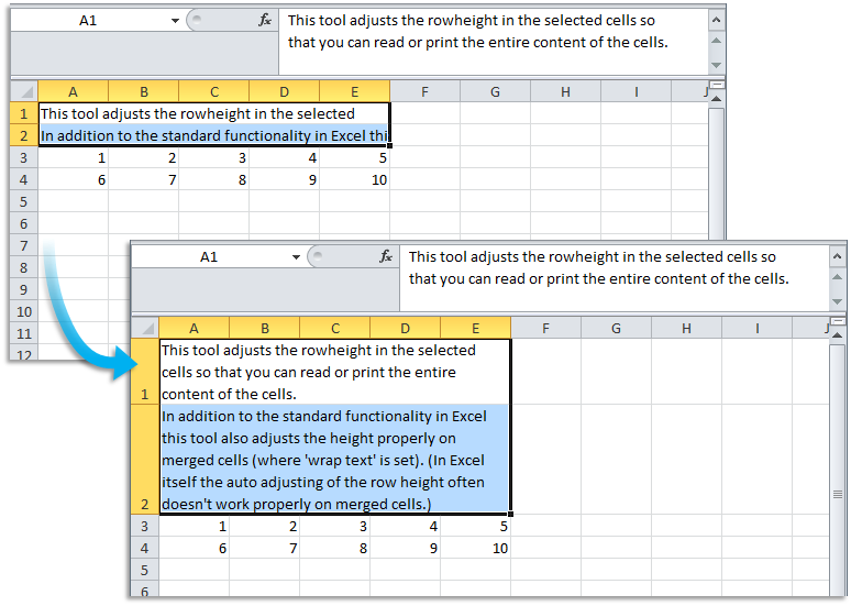 ASAP Utilities For Excel Blog Tip AutoFit Row Height On Merged Cells Too