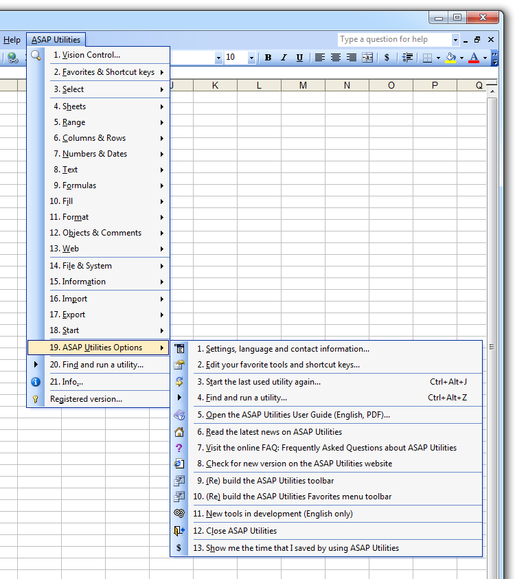 Asap Utilities For Excel “asap Utilities Options” Utilities Asap Utilities Description Of 4206