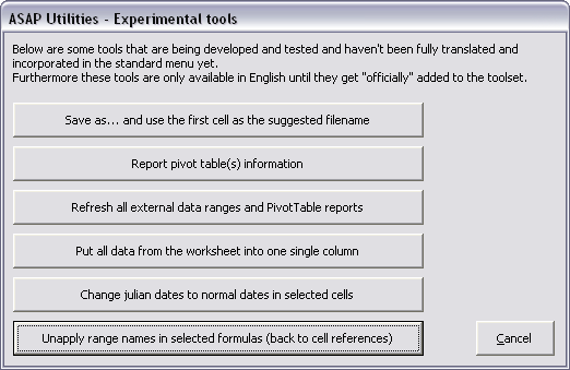 Unapply range names in selected formulas (back to cell references)
