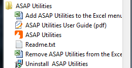 ASAP Utilities in the Windows Start menu