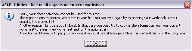 Automation error, your sheet cannot be used for this tool
