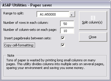 New paper saver - Copy cell formatting