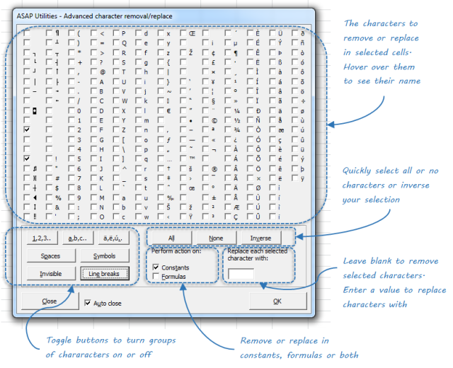 ASAP Utilities For Excel Blog Tip Easily Remove Certain Or Several Characters At Once