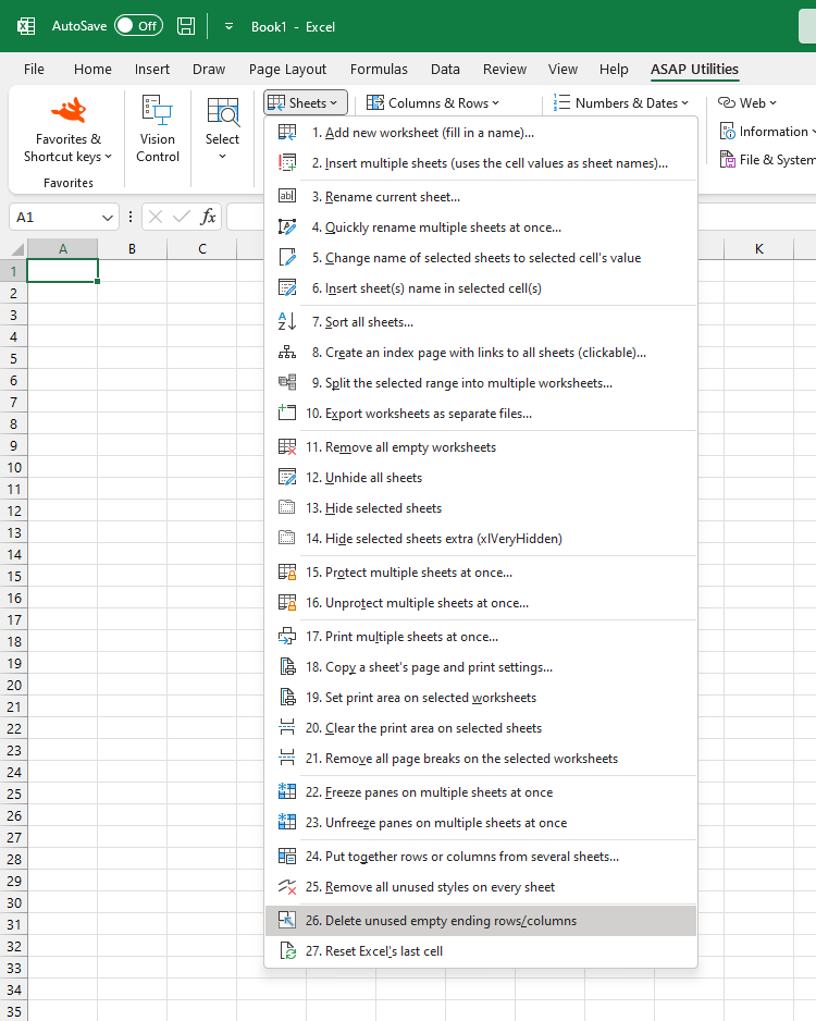 Sheets  ›  26 Delete unused empty ending rows/columns