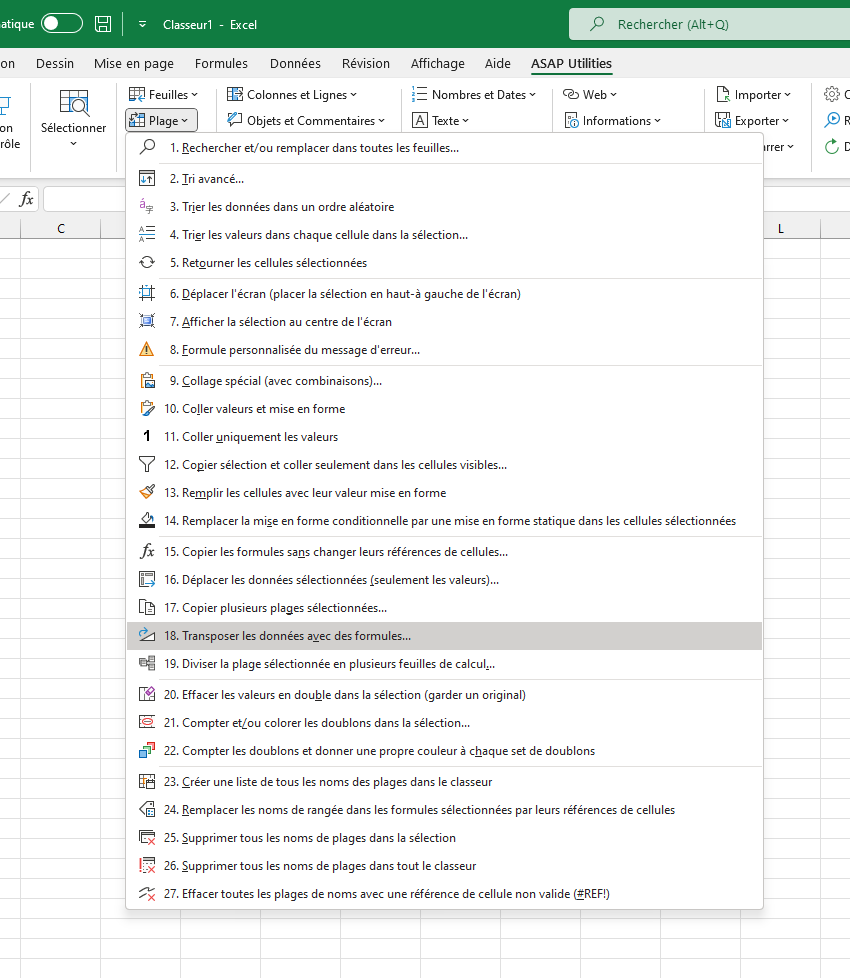 Plage  ›  18 Transposer les données avec des formules...