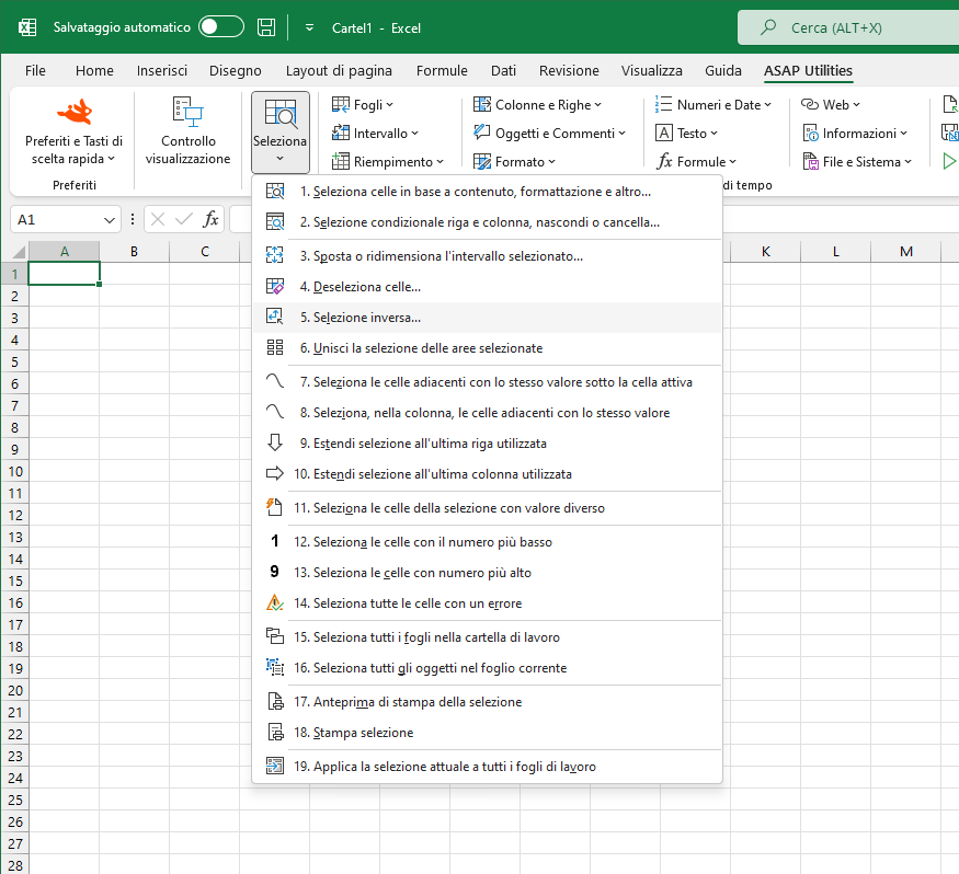 Seleziona  ›  5 Selezione inversa...