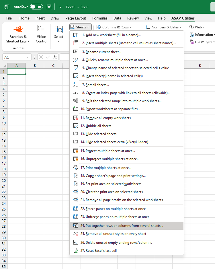 Sheets  ›  24 Put together rows or columns from several sheets...