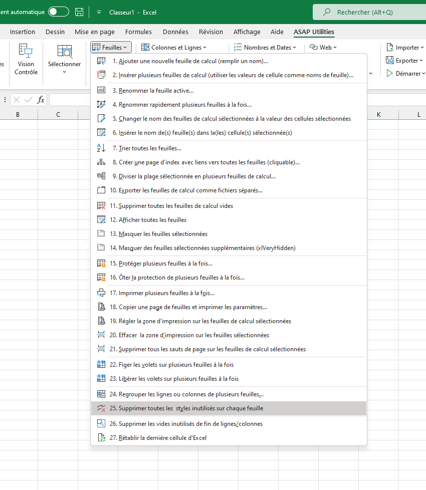 Feuilles  ›  25 Supprimer toutes les  styles inutilisés sur chaque feuille