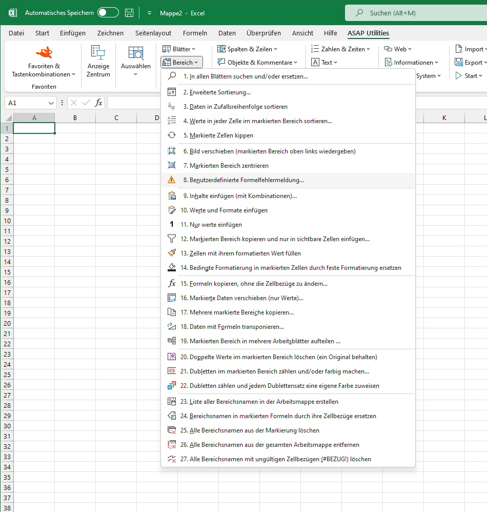 Bereich  ›  8 Benutzerdefinierte Formelfehlermeldung...