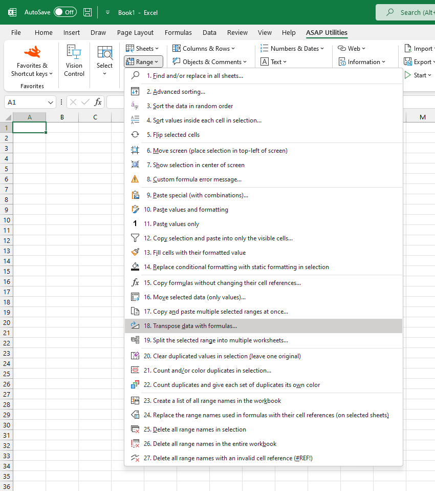 Range  ›  18 Transpose data with formulas...