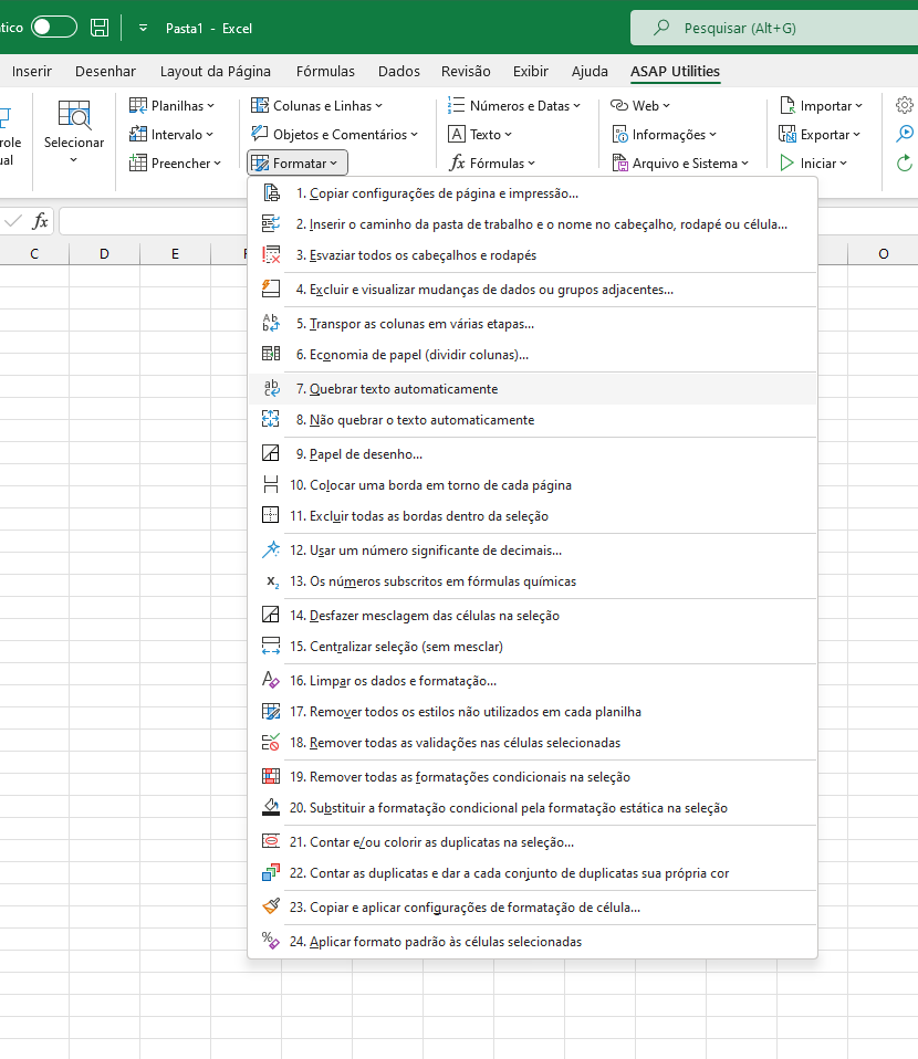 Formatação  ›  7 Quebrar texto automaticamente