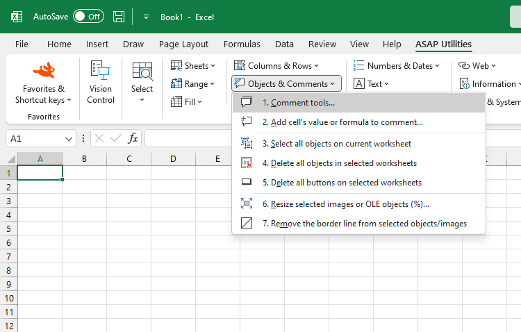 Objects & Comments  ›  1 Comment tools...