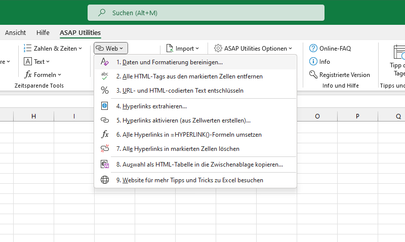 Web  ›  1 Daten und Formatierung bereinigen...