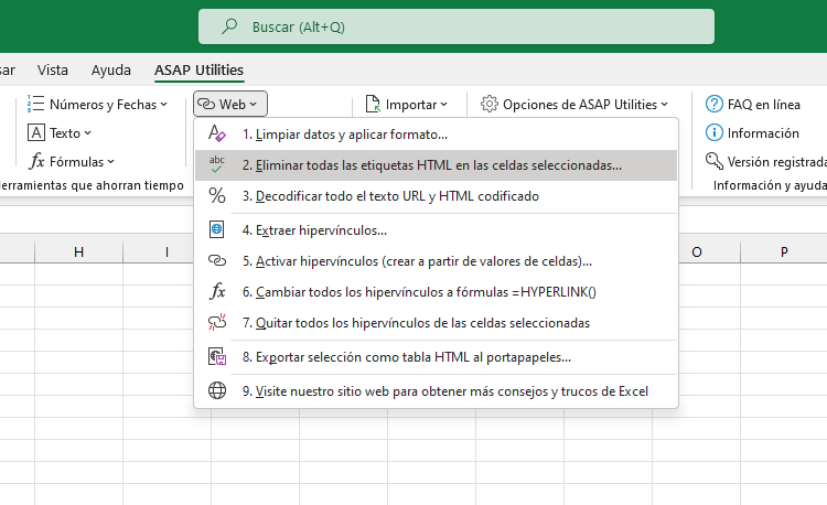 Web  ›  Eliminar todas las etiquetas HTML en las celdas seleccionadas...