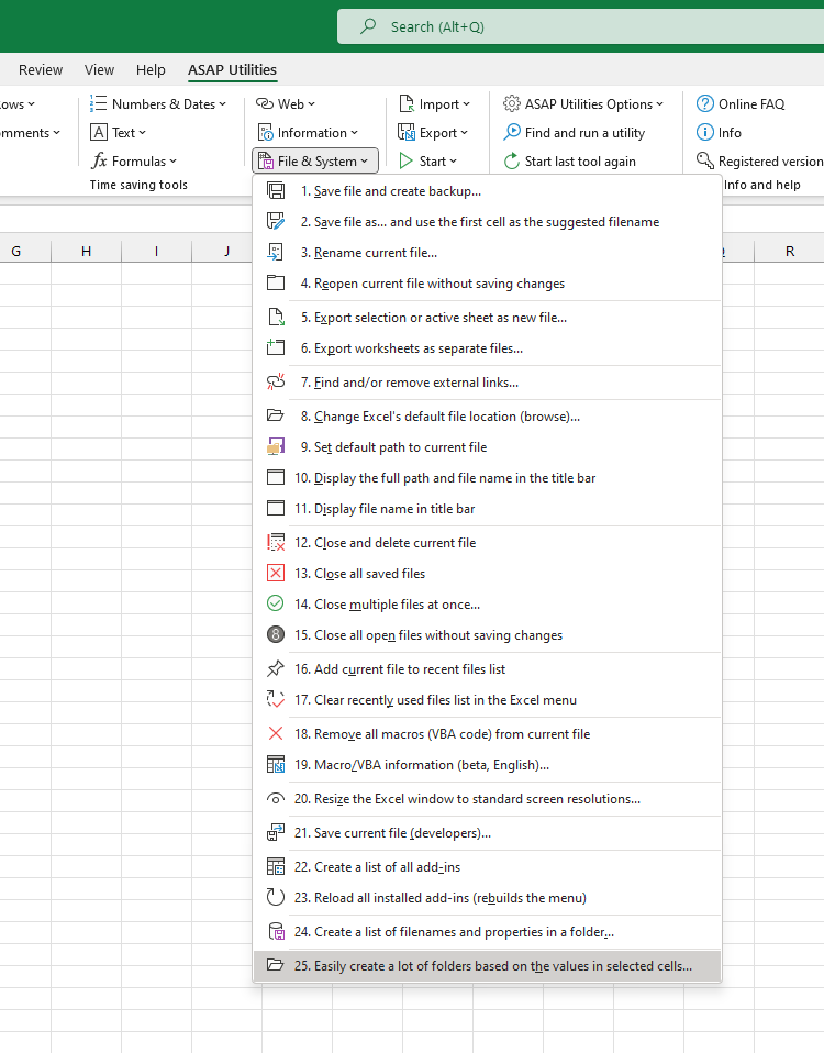 File & System  ›  25 Easily create a lot of folders based on the values in selected cells...