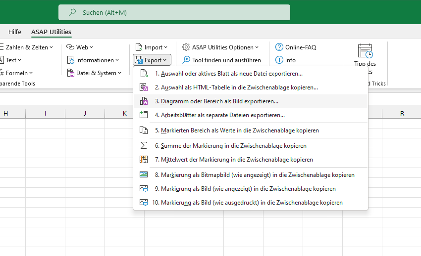 Export  ›  3 Diagramm oder Bereich als Bild exportieren...