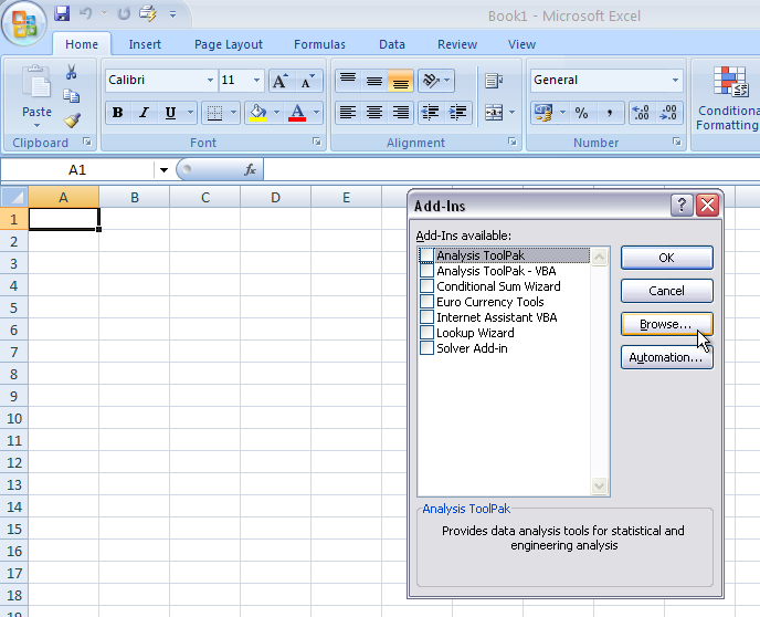 how to load analysis toolpak in excel mac
