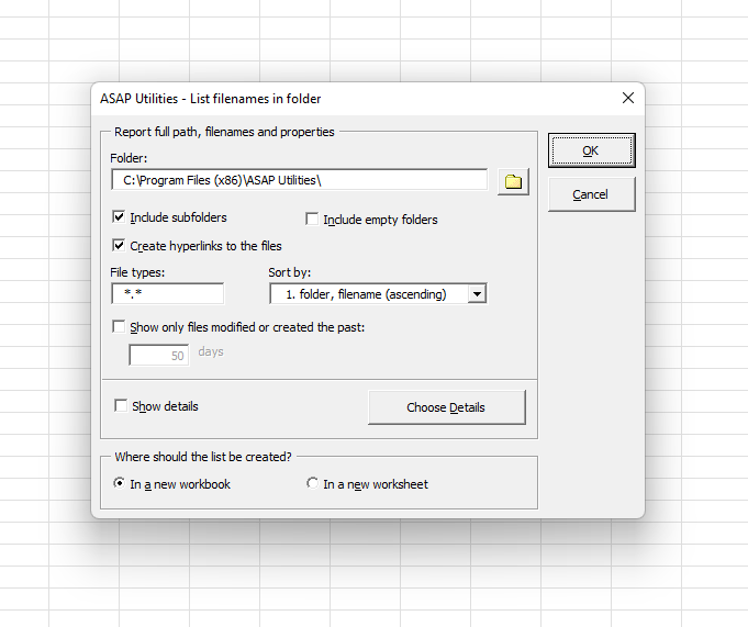 Import 11 Create A List Of Filenames And Properties In A Folder English 